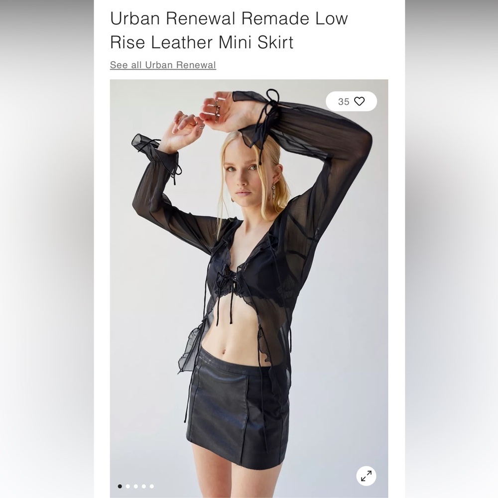 Urban Outfitters Leather mini skirt
